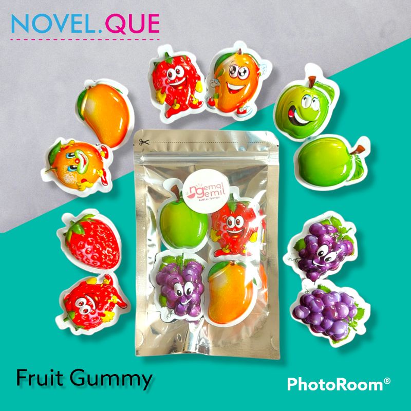 

Fruity gummy jelly buah mix (harga per pack)