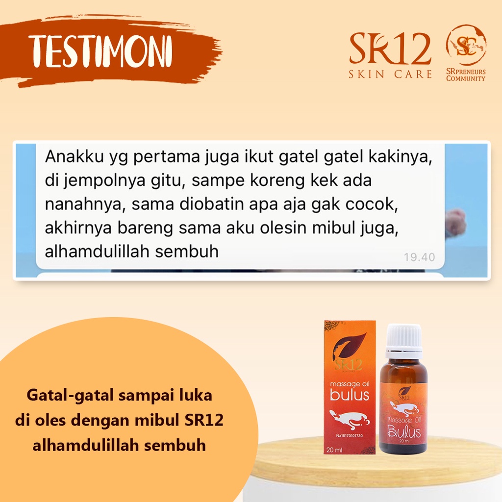 MINYAK BULUS ORIGINAL SR12 / MENGOBATI GATAL - GATAL / MENGHILANGKAN BEKAS LUKA / WANGI &amp; TIDAK BAU AMIS