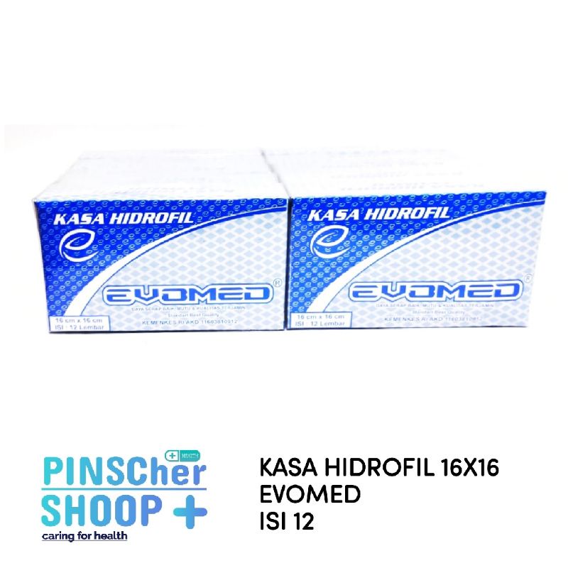 Kasa Hidrofil 16 x 16 Cm Kasa Kotak Evomed Kasa Verban / Box