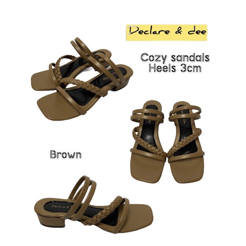 DECLARE &amp; DEE COZY SANDALS HEELS WANITA 3CM