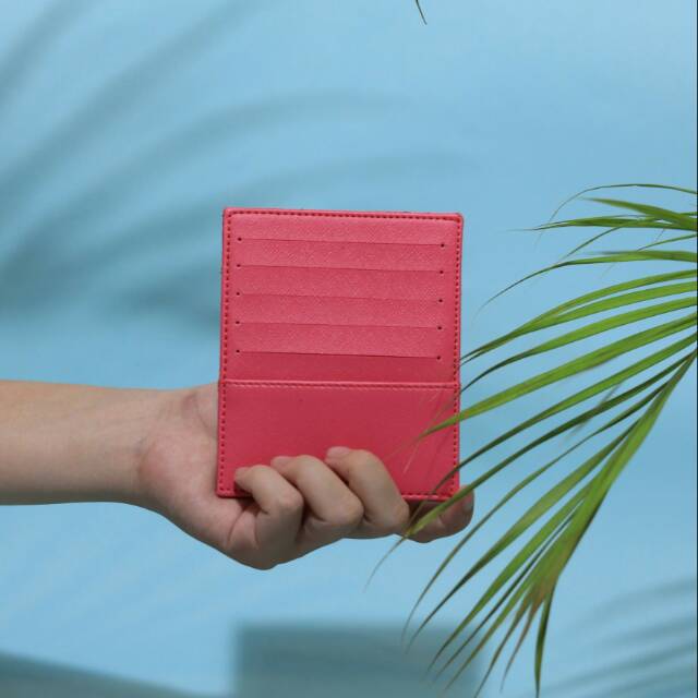 Cardholder Card Holder Dompet Kartu Pria Wanita 12 Slot Pink Murah