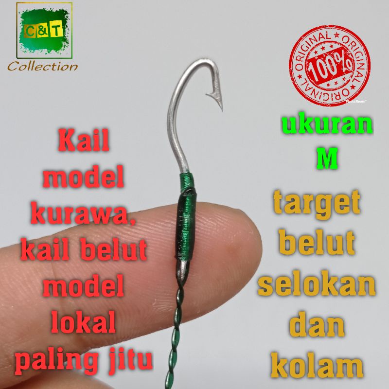 Kail Pancing Urek Belut Pancing Belut Kail Belut India Bahan Baja Model Kurawa Ukuran M