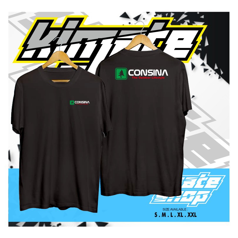 kapake concept original Kaos BAJU Outdoor Hiking Consina Logo | Tshirt Pendaki Travelling Indonesia