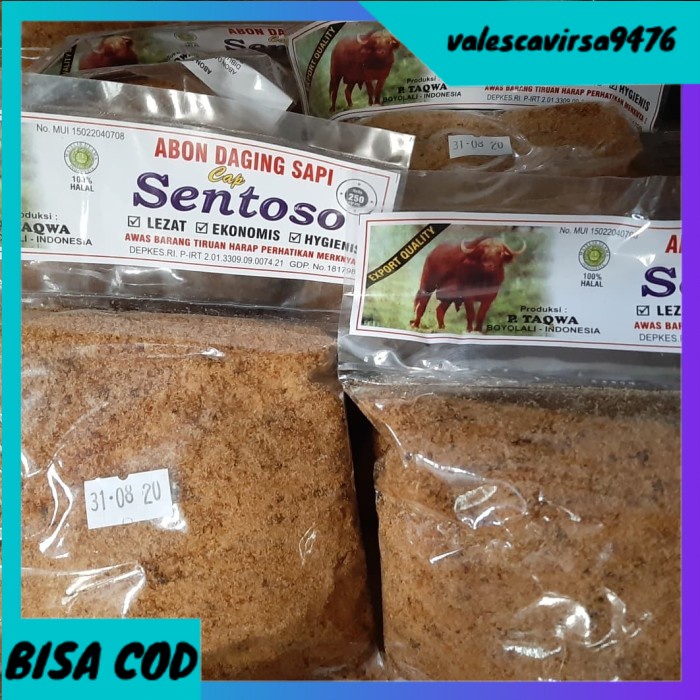 

⭐BISA COD⭐ Abon sapi cap Sentosa boyolali kemasan 1 kg.