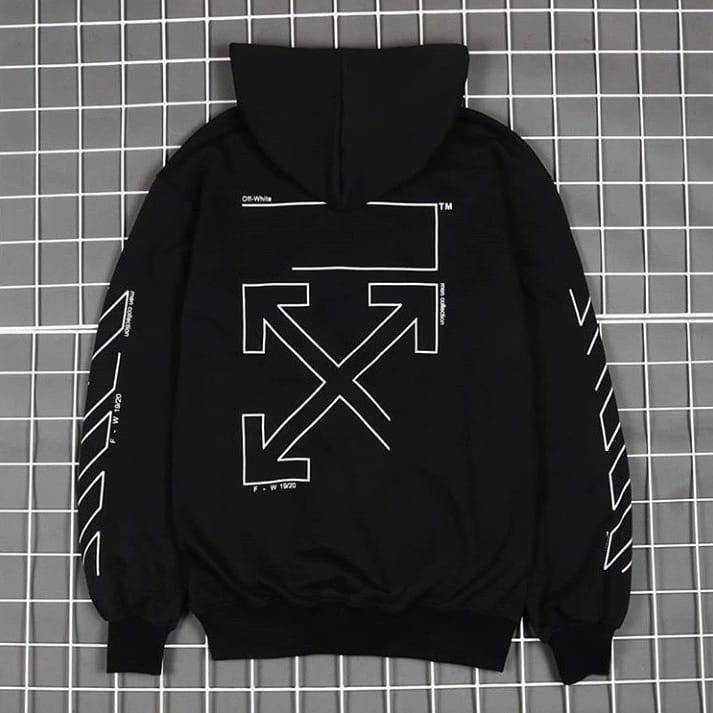 Jaket Hoodie OFF WHT DIAGONAL UNFINISHED – Edition Trendy Casual Unisex Good Brand Quality Stylish