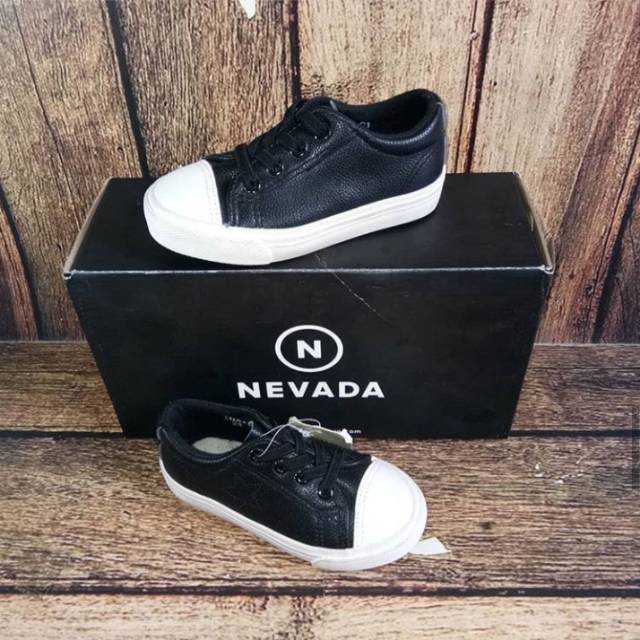 SEPATU SNEAKERS ANAK LAKI-LAKI ORIGINAL (Nevada Kidz) HITAM - NV01