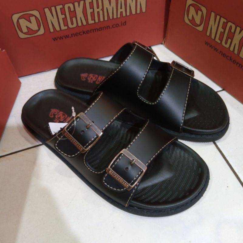 sandal Neckerman pria casual hitam Eden-051