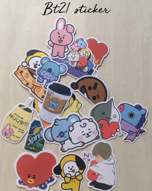 

Bt21 BTS aesthetic tumblr stickers set cutting