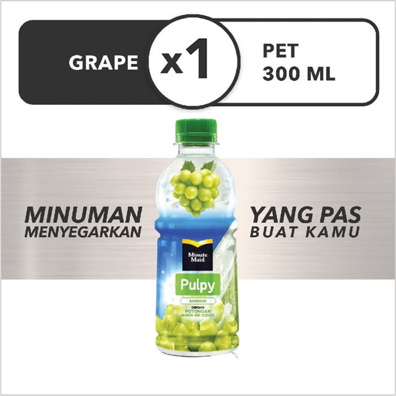 

Minute Maid Pulpy White Grape Nata De Coco Pet 300ml *Miekomeiko*