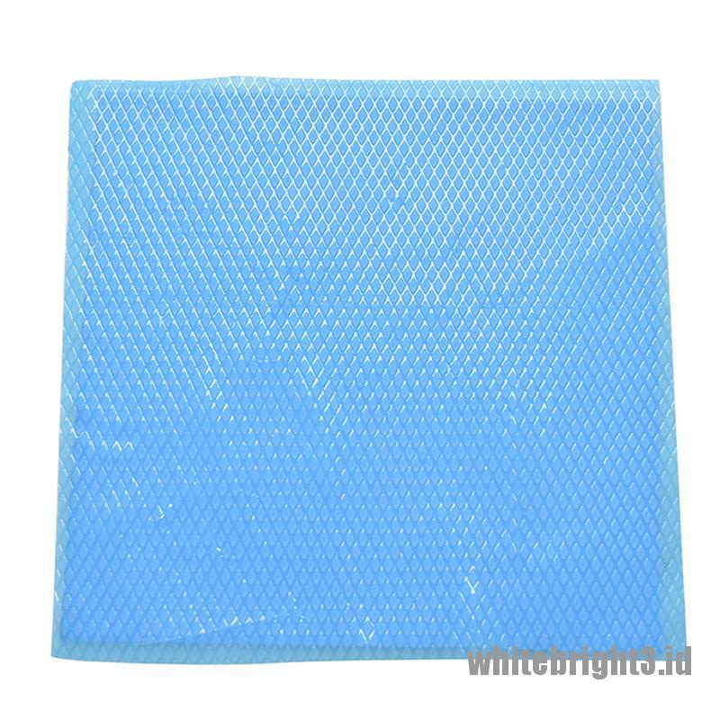 (white3) Heatsink Pendingin Silikon Konduktif Termal Warna Biru Ukuran 100mm X 100mm X 1mm