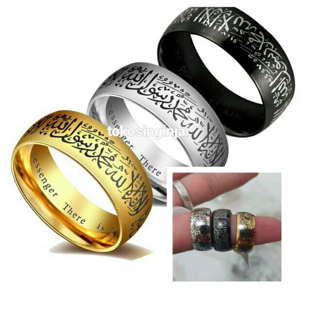 Cincin tauhid syahadad cincin titanium