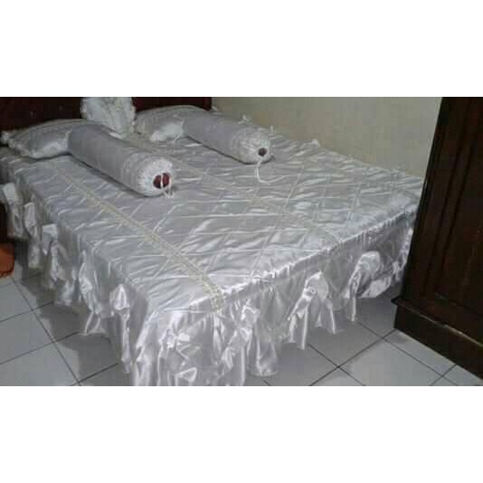 Seprei Pengantin 180x200 /Bedcover Pengantin / Seprei pengantin satin / Seprei pengantin mewah