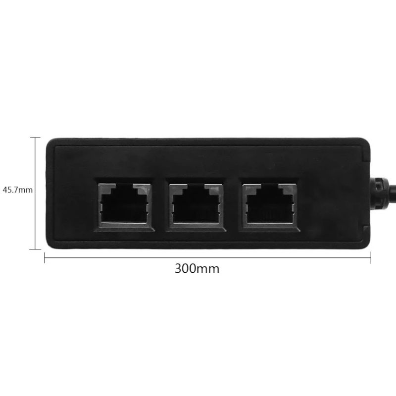 Ethernet RJ45 Splitter 1 Male to 3 Female Port Lan Cable