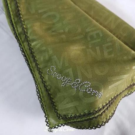 TLG TERBARU...HIJAB SEGI EMPAT SCOOP&CONE  MONEL EMBOSSED CROCHET VOAL ORIGINAL 115X115CM 