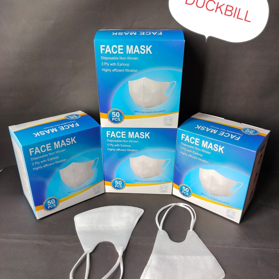 MASKER DUCKBILL 3PLY 50 PCS (1 BOX)