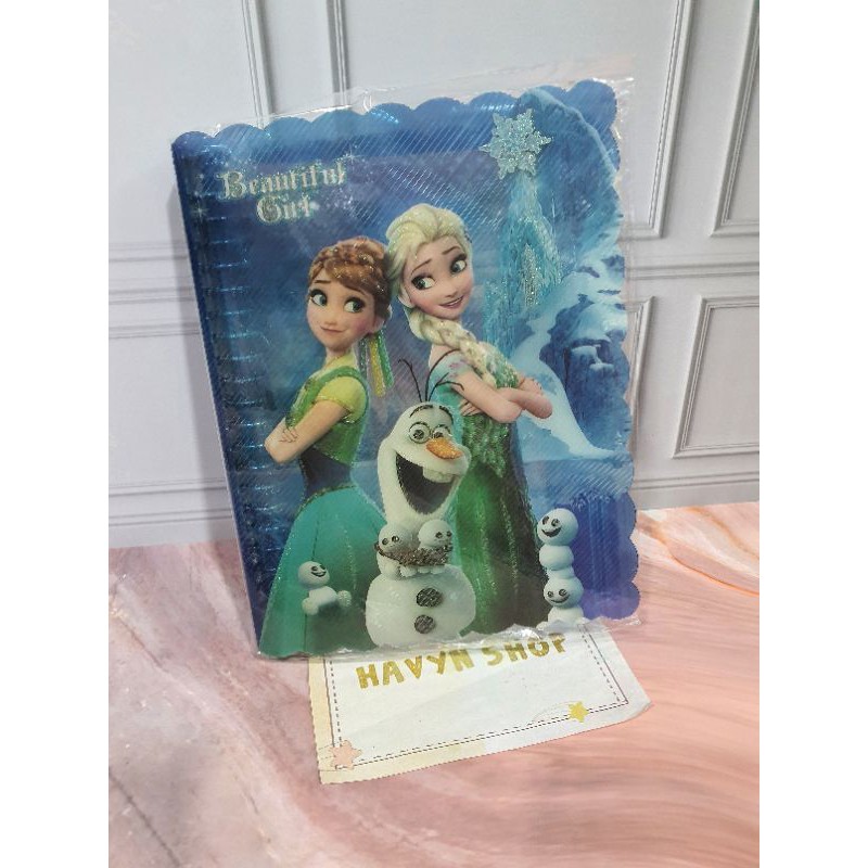 Map Binder/Binder Slip/binder Gliter/binder anak A5-Frozen gliter