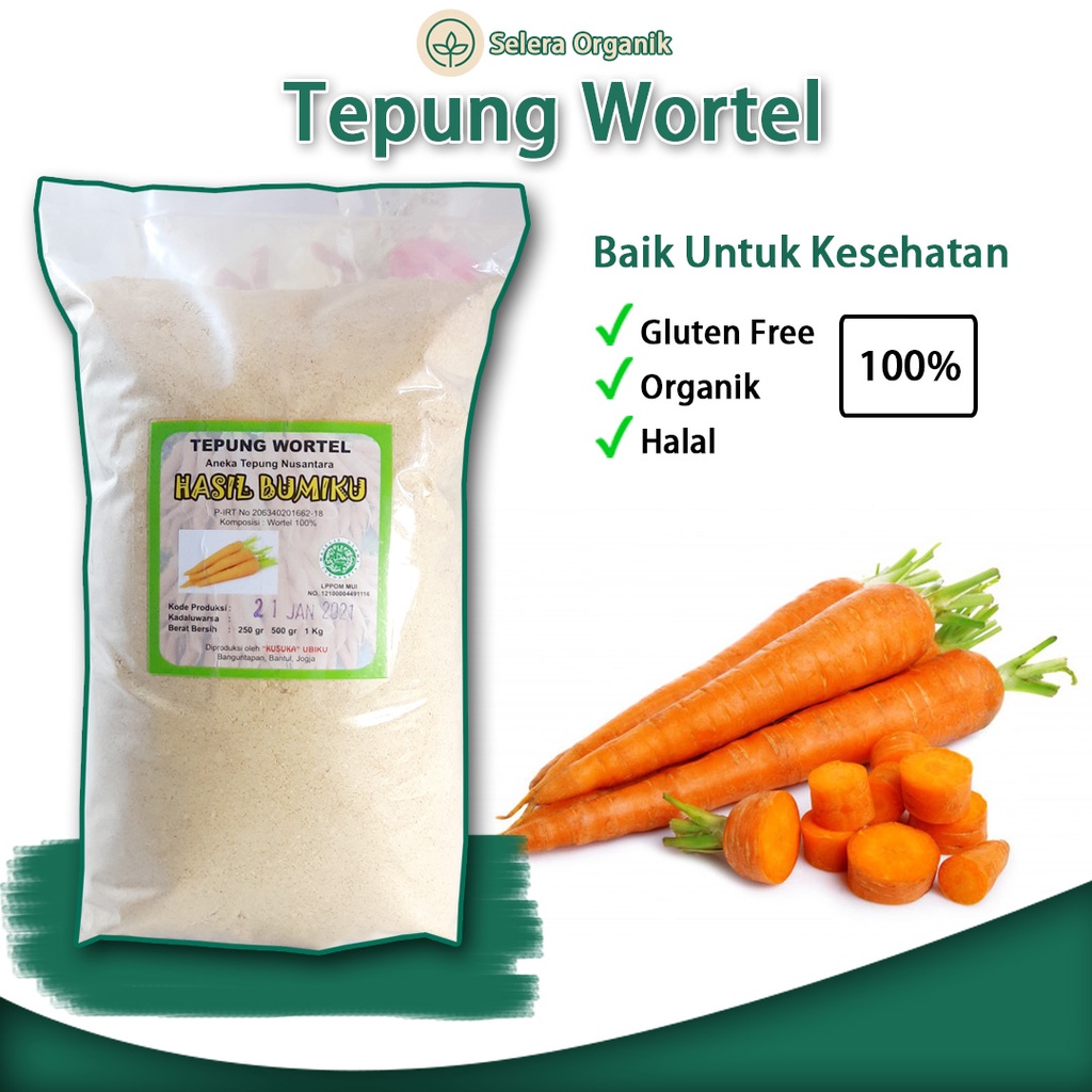 

Tepung Wortel MPASI (1kg) Organik Bebas Gluten Free | Selera Organik Jogja