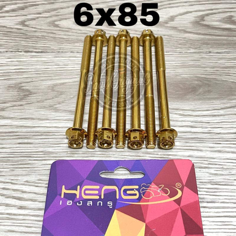 Baut probolt flower gold 6x85 drat 10 panjang 8.5cm heng thailand