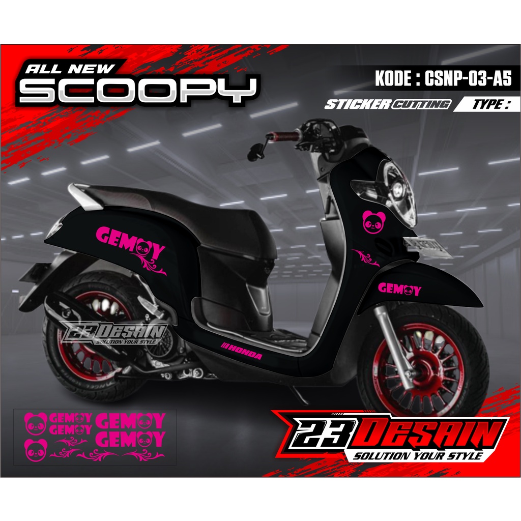 STRIPING STIKER SCOOPY GEMOY LIST SIMPLE STRIPING STIKER SKUTER SCOOPY TERBARU CUTTING SCOOPY FI CUT