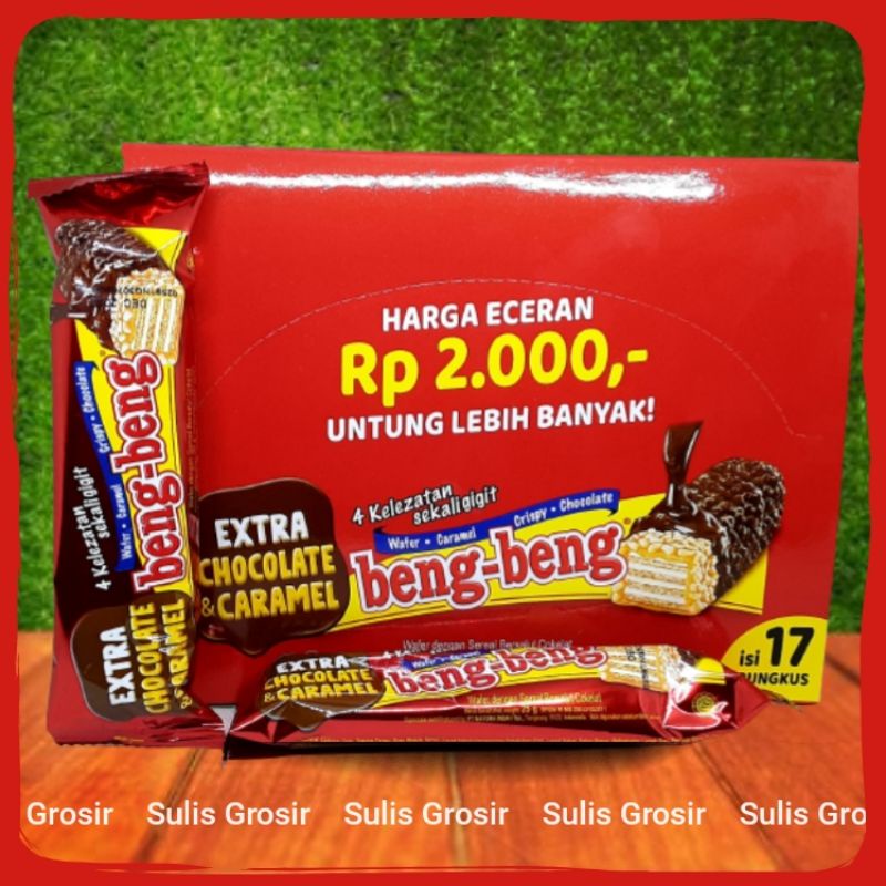 

beng beng extra chocolate caramel 25gr 1 Box isi 17 pcs