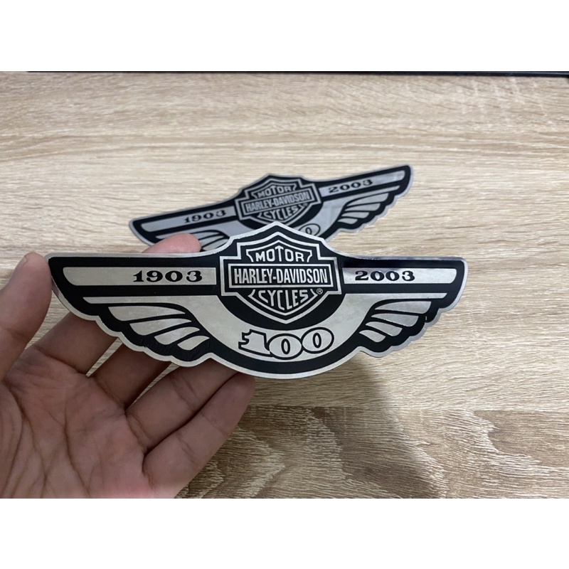 Emblem Wing HARLEY DAVIDSON Anniversary ORIGINAL Stainless Stell EMBLEM STICKER HDCI HOG ANAK ELANG