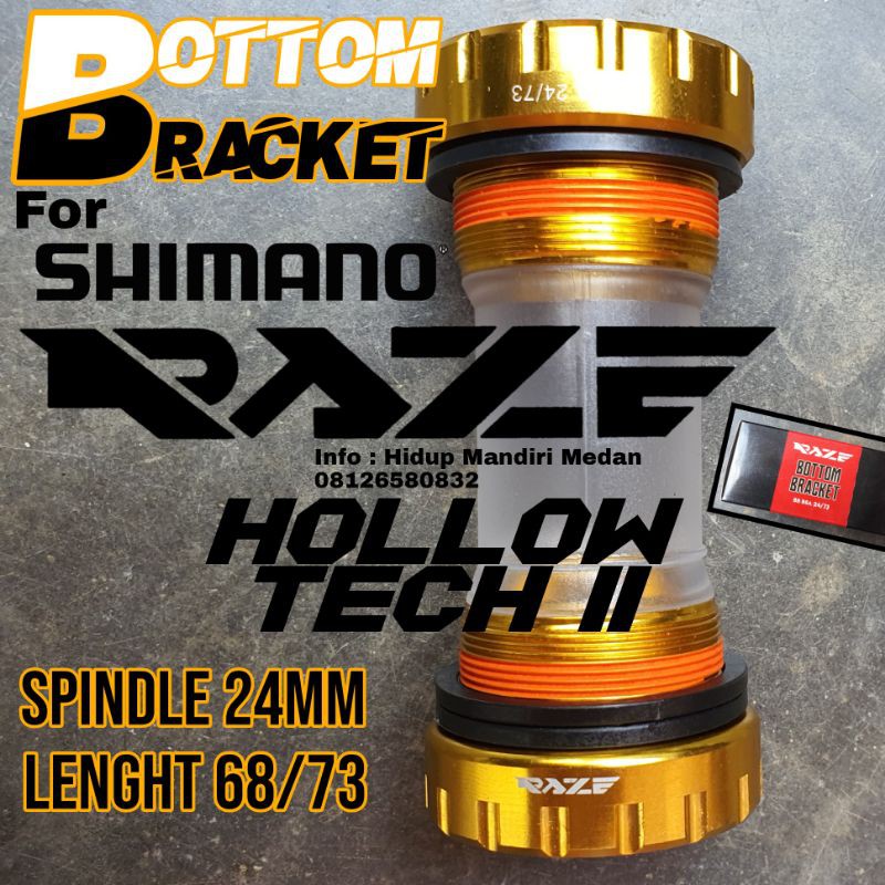 Jual BB Raze HT2 Spindle 24mm Panjang 68/73 BSA Merah Hitam Gold Silver ...