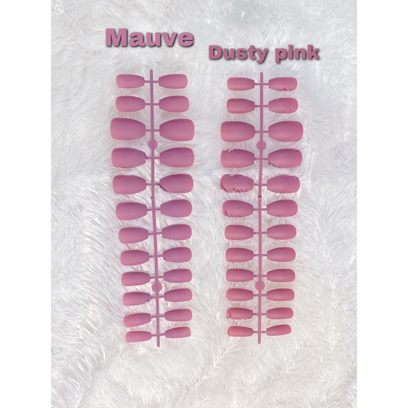 1 set 24pcs kuku palsu coffin matte part 2 || belum termasuk lem || fake nail kuku palsu warna matte