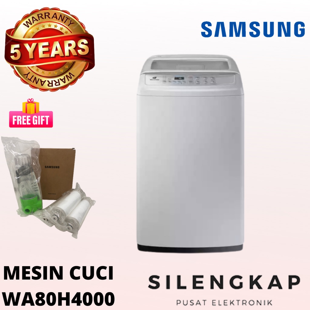 Jual MESIN CUCI 1 TABUNG 8 KG SAMSUNG WA 80H4000 GARANSI RESMI | Shopee ...