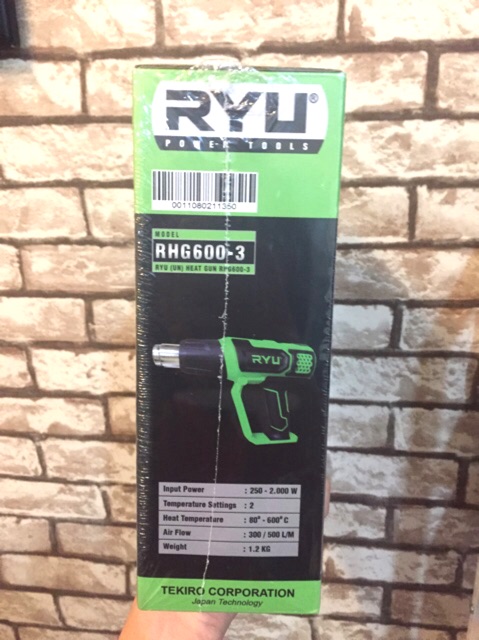 Mesin Heat Gun Ryu Hot Gun Ryu 80-600^C Mesin Pemanas