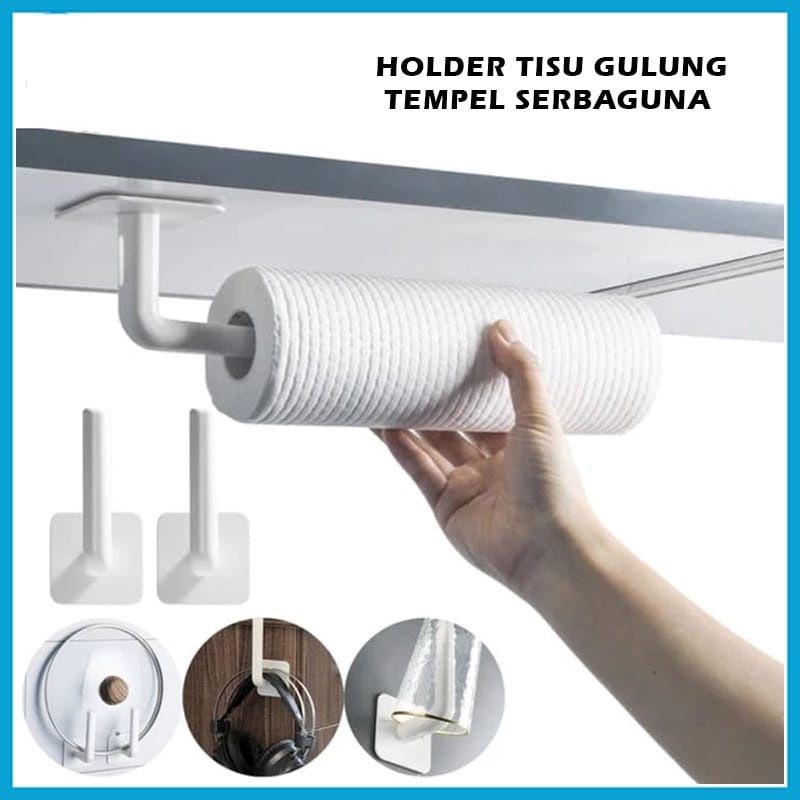 [MURAH] Holder Gantungan tissue holder serbaguna tanpa bor tanpa paku kuat dan kokoh