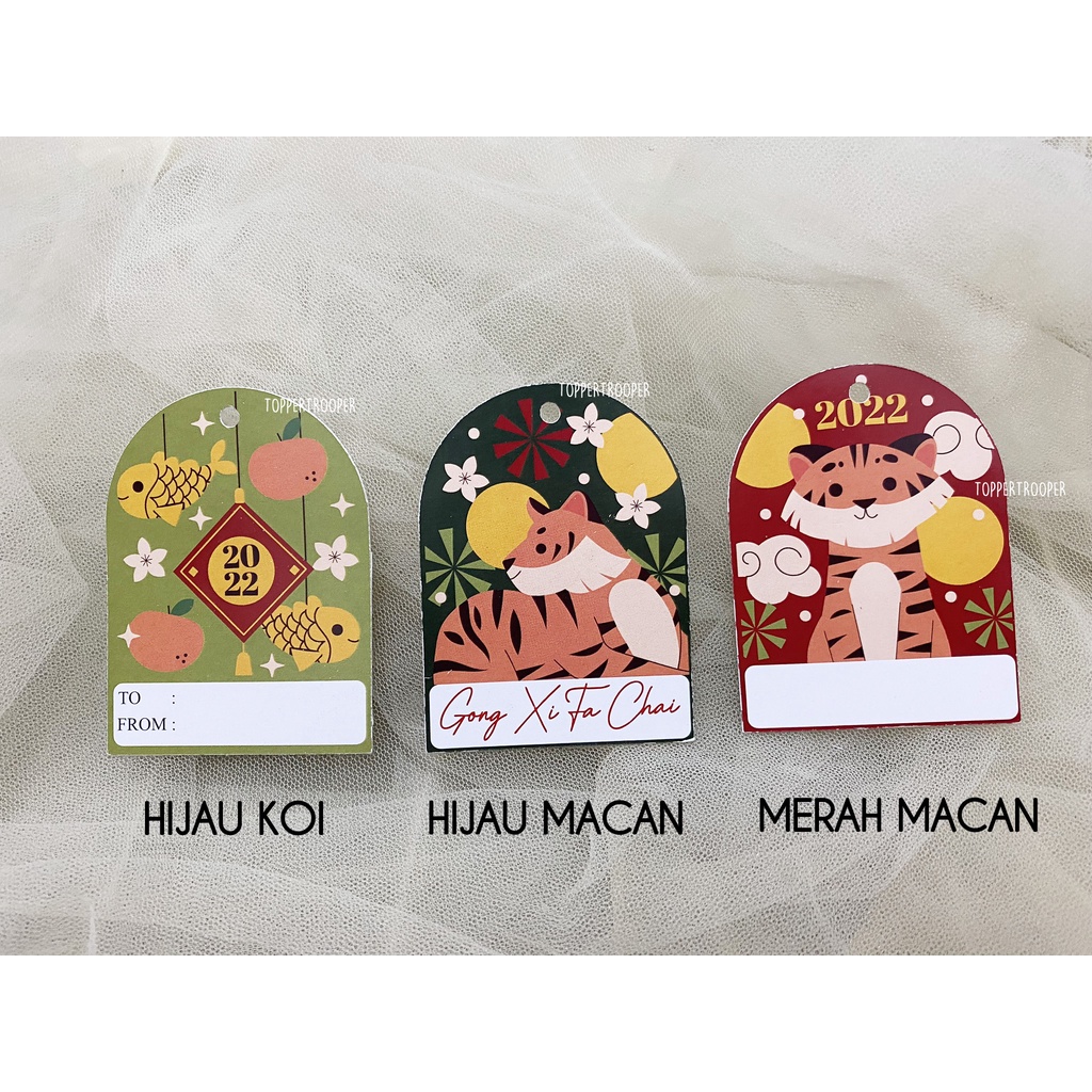 READY - Tag Hampers Imlek | Kartu Ucapan CNY | Hang Tag Imlek | Kartu Ucapan Lunar 2022 | Hang Tag C