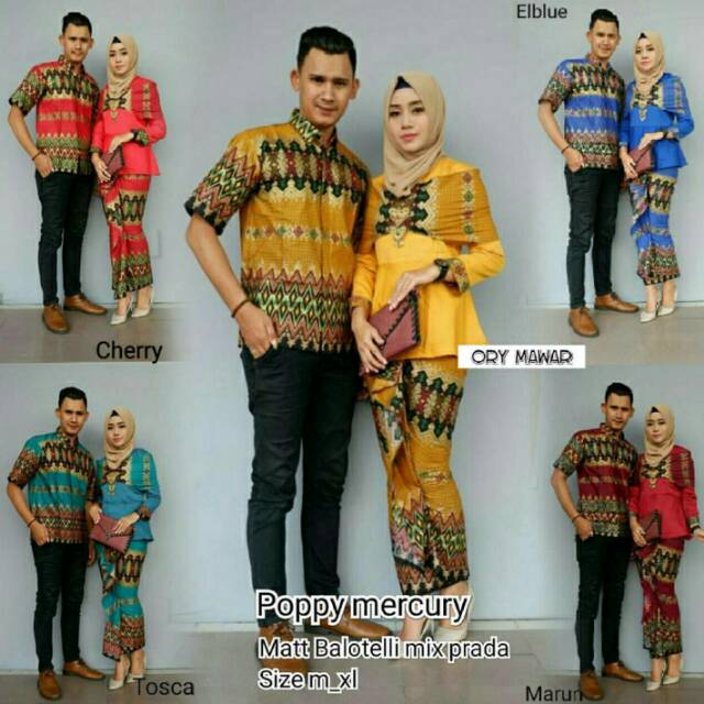 Batik couple poppy mercury