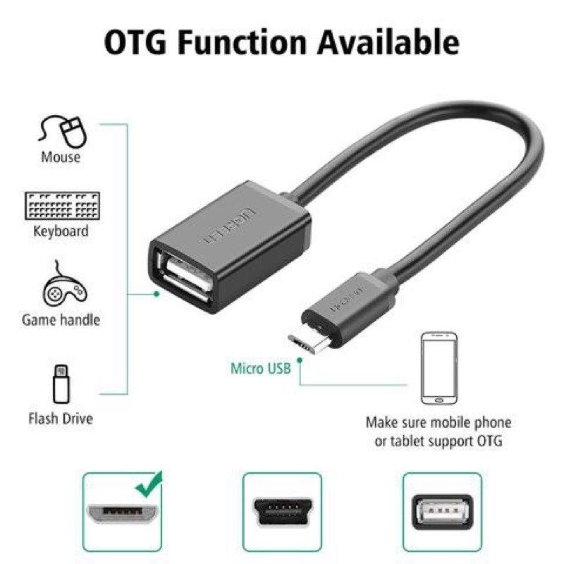 KABEL OTG V8 MICRO USB LUNA VV81 / OTG KABEL ON THE GO CONNECT KIT SB