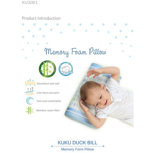 KuKu Duckbill KU2080 Memory Foam Pillow Bantal Anak