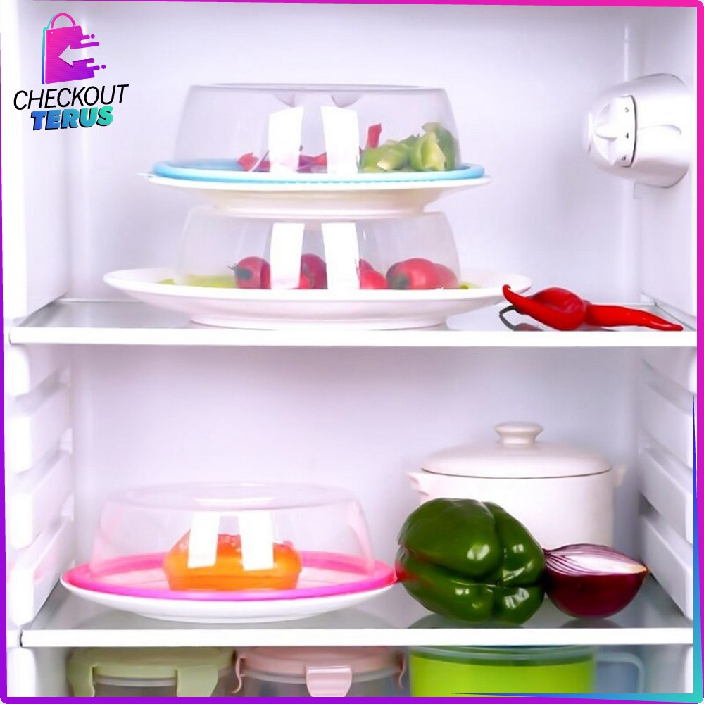 CT C131 Penutup Piring Mangkok Tudung Saji Plastik Microwave Wadah Saji Penutup Makanan Anti Debu Serbaguna