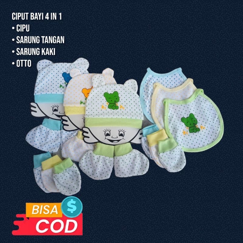 topi set bayi (4in1) bagus