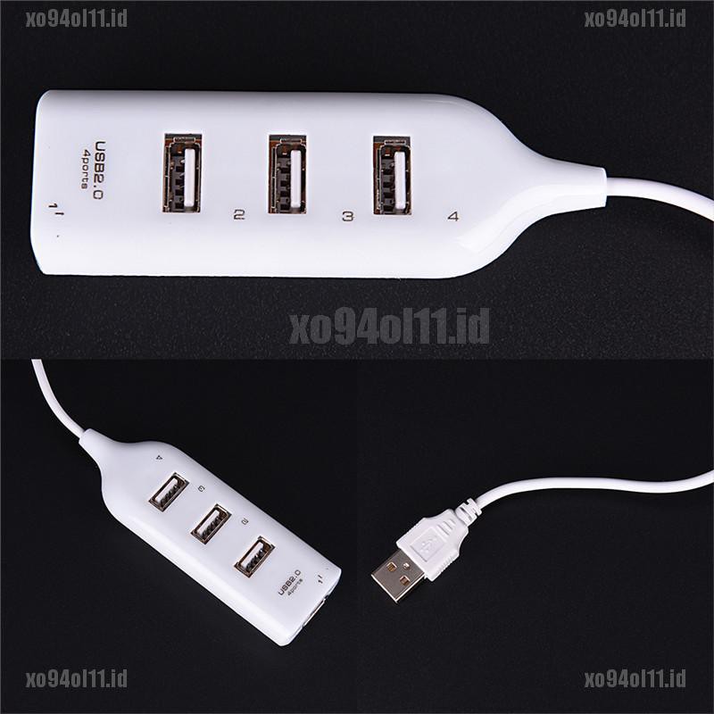 【XO+COD】Hot USB 2.0 High Speed 4 Port Splitter Hub Adapter For PC Computer Laptop HG