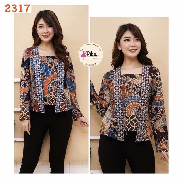 Atasan batik / baju batik wanita / batik modern / atasan batik wanita mura / kutubaru murah / 2317