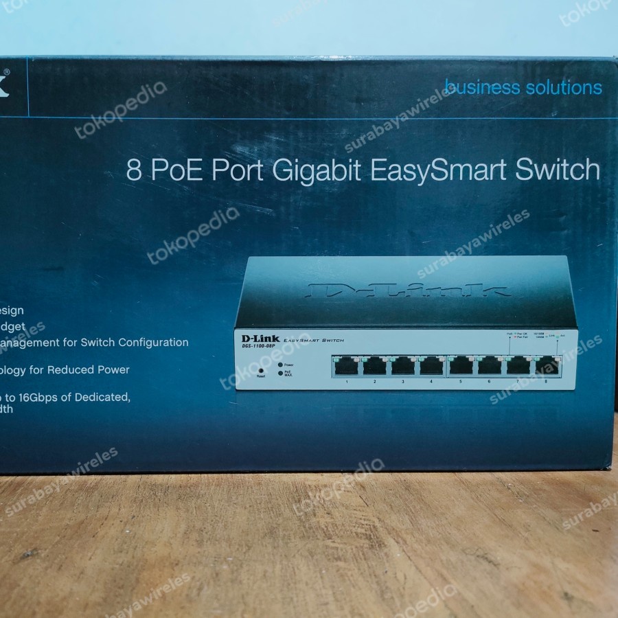 DLINK DGS-1100-08P, 8-Port Gigabit PoE Smart Managed Switch D-Link