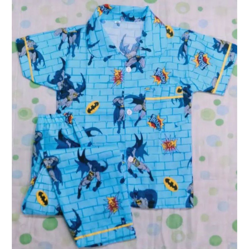 PIYAMA ANAK LAKI-LAKI MOTIF BATMAN BATA UMUR 3 BULAN - 11 TAHUN KEKINIAN