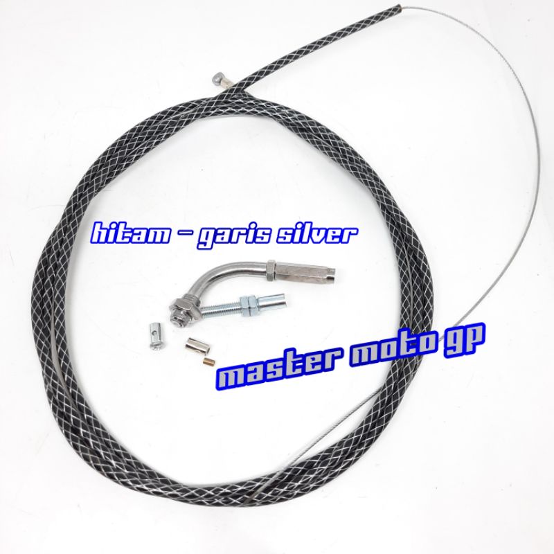 Tali Gas Spontan Serat thailand Domino Kabel gas serat 190cm Universal beat - nouvo - mio - xeon - nouvo - klx - vario - Rxking - Vixion - satria fu - cb - sonic - ninja