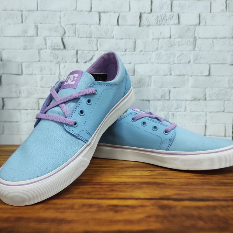 Sepatu Anak Perempuan Original DC TRASE SE Blue-White (BWT)