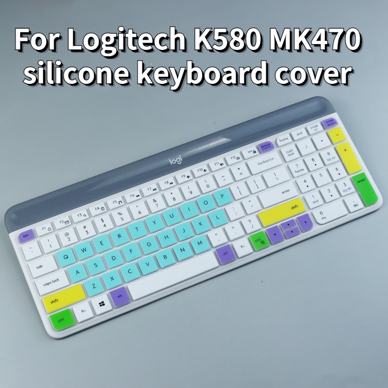 Cover Pelindung Keyboard Logitech MK470 K580 Bahan Silikon Motif Kartun