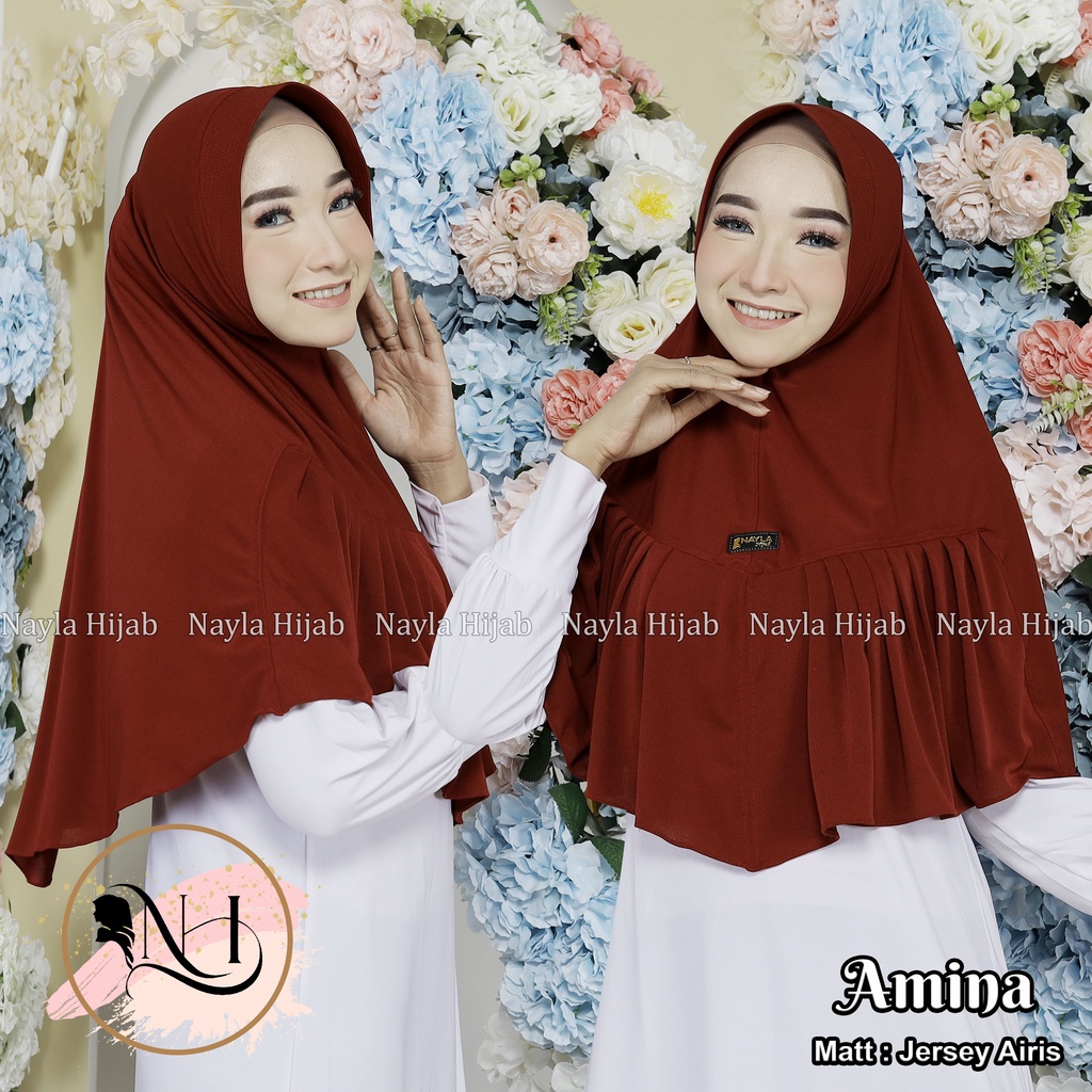 Kerudung Instan Jersey Model Amina Hijab Instan Jersey Airis Jilbab Bergo Termurah Nayla Hija'b