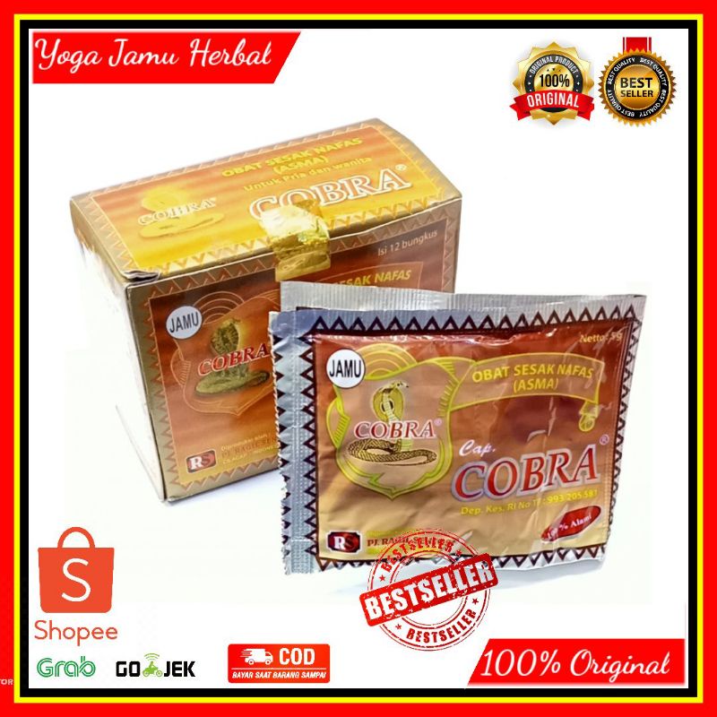 Jamu Serbuk Asma/TBC Cap Cobra Original PerBox isi 12 Sachet