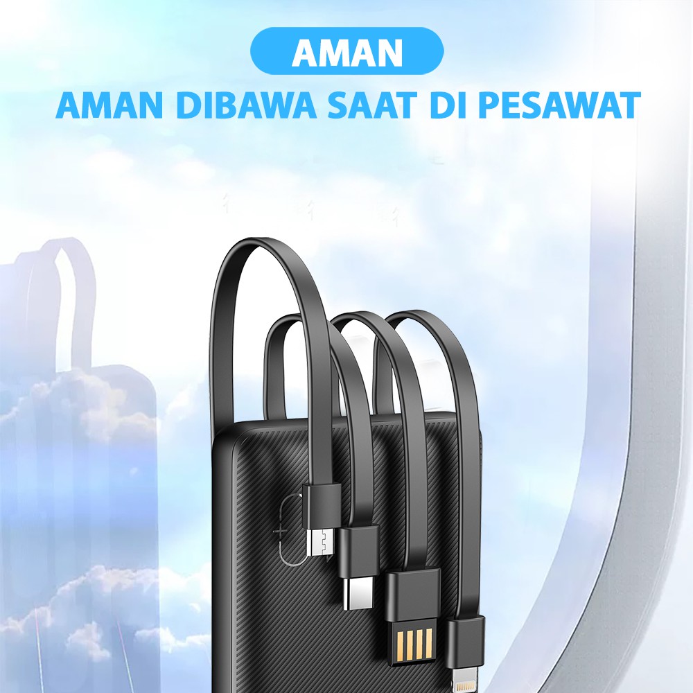 Powerbank MOFIT  M19 10000mAh + Fast Charge 2.4A Real Capacity Original