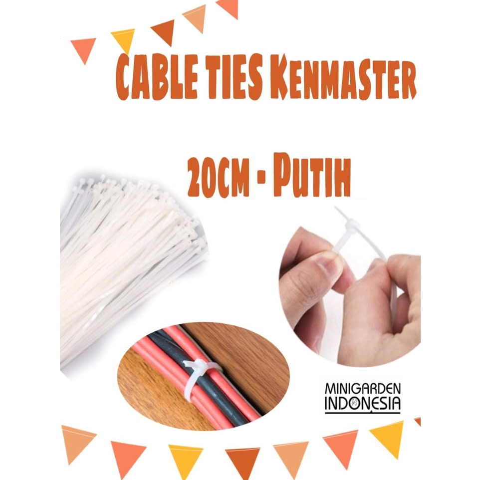 CABLE TIES 20 CM HITAM TALI KREK KENMASTER 1 PACK KABEL TIES PENGIKAT