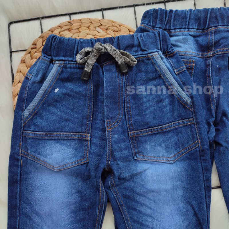 Celana Jeans Panjang Anak Laki laki / Denim Jogger Cowok