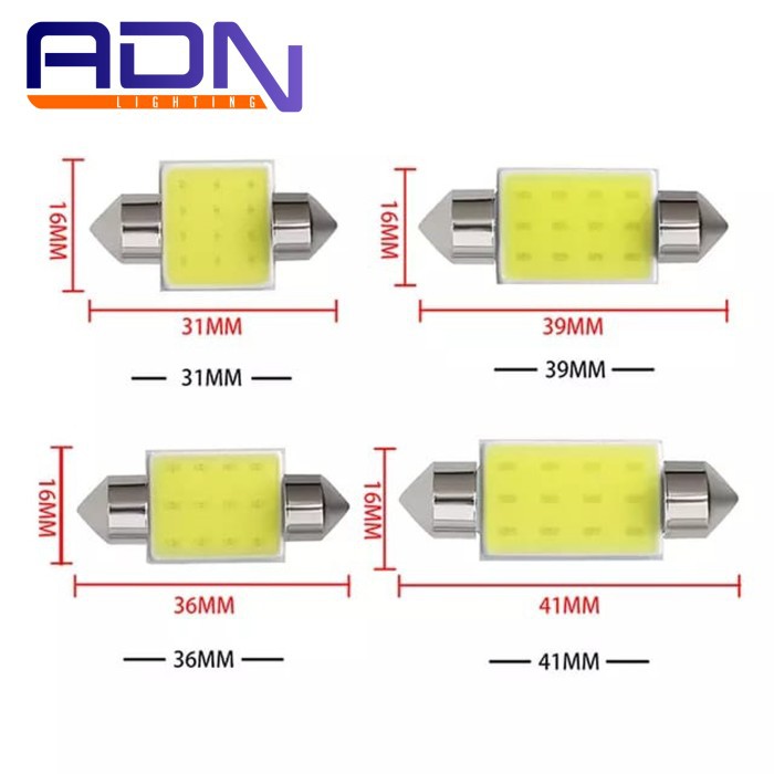 Lampu LEDPlafon cabin mobil COB Plasma BAR PNP 31 36 39 41 mm