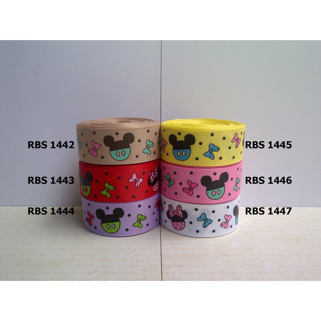 

[10 YARD] PITA GROSGRAIN MOTIF MICKY MINNIE MOUSE SALE RBS 1442,1443,1444,1445,1446,1447